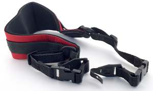 Neopren, Nylon, Gummiband und Schnellverschluss: OP/techs Kameratrageriemen